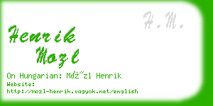 henrik mozl business card